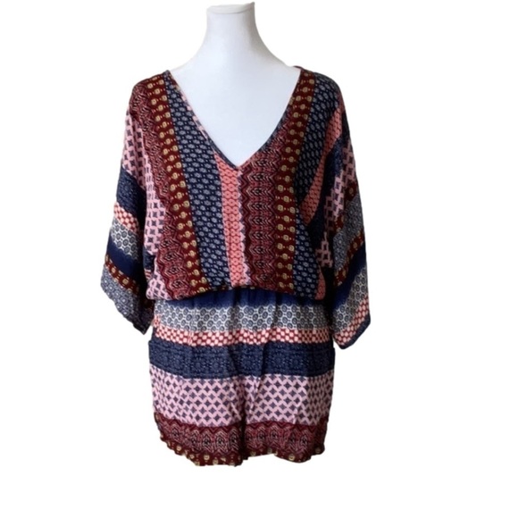 Venus Boho Flutter Sleeve Romper - Picture 1 of 14